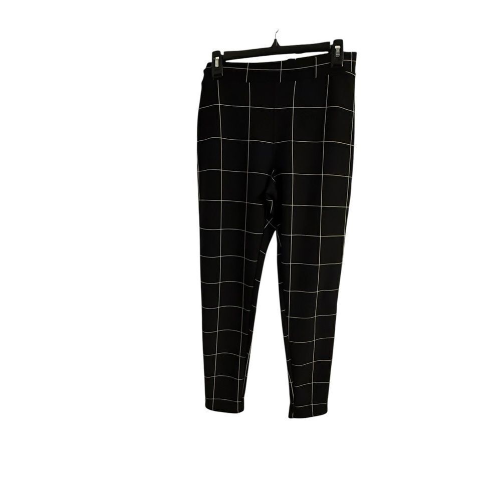 Mia Rose Black and White Checkered Booty Lifter Pants Size Large